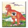 Art Plates - One Port RJ11 - Telephone decorative printed keystone style wall plate. CAT3 - RJ12 Female to Female phone jack. Works for phones, fax, ect. - Dinosaurs 1 view 1