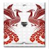 Art Plates - One Port RJ11 - Telephone decorative printed keystone style wall plate. CAT3 - RJ12 Female to Female phone jack. Works for phones, fax, ect. - Phoenix view 1