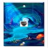 Art Plates - One Port RJ11 - Telephone decorative printed keystone style wall plate. CAT3 - RJ12 Female to Female phone jack. Works for phones, fax, ect. - Whimsical Cave view 1