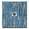 Art Plates - One Port RJ11 - Telephone decorative printed keystone style wall plate. CAT3 - RJ12 Female to Female phone jack. Works for phones, fax, ect. - Blue River view 1
