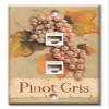 Art Plates - Two Port RJ45 Ethernet decorative printed keystone style wall plate. Works with Cat5 through Cat8 cables. Female to Female Connections. - Pinot Gris view 1