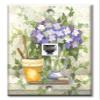 Art Plates - One Port RJ11 - Telephone decorative printed keystone style wall plate. CAT3 - RJ12 Female to Female phone jack. Works for phones, fax, ect. - Brush Holder view 1