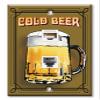 Art Plates - Decorative Printed 2 Port Data Wall Plate - RJ11 Telephone Jack Connector and RJ45 (Cat5, Cat6, Cat7) Ethernet Connector - Gold-Plated Contacts - Cold Beer view 1