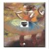 Art Plates - One Port RJ11 - Telephone decorative printed keystone style wall plate. CAT3 - RJ12 Female to Female phone jack. Works for phones, fax, ect. - Degas: Dancers in Green Skirts view 1