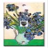 Art Plates - One Port RJ11 - Telephone decorative printed keystone style wall plate. CAT3 - RJ12 Female to Female phone jack. Works for phones, fax, ect. - Van Gogh: Vase and Irises view 1