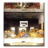Art Plates - One Port RJ45 Ethernet decorative printed keystone style wall plate. Works with Cat5 through Cat8 cables. Female to Female Connection. - Da Vinci: Last Supper view 1