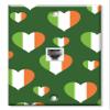 Art Plates - One Port RJ11 - Telephone decorative printed keystone style wall plate. CAT3 - RJ12 Female to Female phone jack. Works for phones, fax, ect. - Irish Hearts view 1
