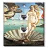 Art Plates - Two Port RJ11 - Telephone decorative printed keystone style wall plate. CAT3 - RJ12 Female to Female phone jack. Works for phones, fax, ect. - Botticelli: Venus view 1
