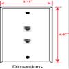 Art Plates - Two Port RJ11 - Telephone decorative printed keystone style wall plate. CAT3 - RJ12 Female to Female phone jack. Works for phones, fax, ect. - Botticelli: Venus view 2