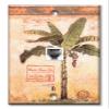 Art Plates - One Port RJ11 - Telephone decorative printed keystone style wall plate. CAT3 - RJ12 Female to Female phone jack. Works for phones, fax, ect. - Big Palm view 1