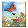 Art Plates - One Port RJ11 - Telephone decorative printed keystone style wall plate. CAT3 - RJ12 Female to Female phone jack. Works for phones, fax, ect. - Butterflies and Flowers view 1