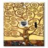 Art Plates - One Port RJ11 - Telephone decorative printed keystone style wall plate. CAT3 - RJ12 Female to Female phone jack. Works for phones, fax, ect. - Klimt: Tree of Life view 1