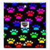 Art Plates - Decorative Printed 2 Port Data Wall Plate - RJ11 Telephone Jack Connector and RJ45 (Cat5, Cat6, Cat7) Ethernet Connector - Gold-Plated Contacts - Paw Prints view 1