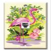 Art Plates - Two Port RJ45 Ethernet decorative printed keystone style wall plate. Works with Cat5 through Cat8 cables. Female to Female Connections. - Pink Flamingo view 1