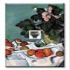 Art Plates - One Port RJ11 - Telephone decorative printed keystone style wall plate. CAT3 - RJ12 Female to Female phone jack. Works for phones, fax, ect. - Cezanne: Apples and Primroses view 1