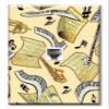 Art Plates - One Port RJ11 - Telephone decorative printed keystone style wall plate. CAT3 - RJ12 Female to Female phone jack. Works for phones, fax, ect. - Music in the Air view 1