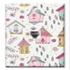 Art Plates - One Port RJ11 - Telephone decorative printed keystone style wall plate. CAT3 - RJ12 Female to Female phone jack. Works for phones, fax, ect. - Cute Bird Houses view 1