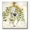 Art Plates - One Port RJ11 - Telephone decorative printed keystone style wall plate. CAT3 - RJ12 Female to Female phone jack. Works for phones, fax, ect. - Oregano view 1