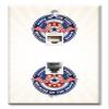 Art Plates - Decorative Printed 2 Port Data Wall Plate - RJ11 Telephone Jack Connector and RJ45 (Cat5, Cat6, Cat7) Ethernet Connector - Gold-Plated Contacts - Home of the Free view 1