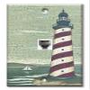 Art Plates - One Port RJ11 - Telephone decorative printed keystone style wall plate. CAT3 - RJ12 Female to Female phone jack. Works for phones, fax, ect. - Cape Lighthouse view 1