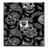 Art Plates - One Port RJ11 - Telephone decorative printed keystone style wall plate. CAT3 - RJ12 Female to Female phone jack. Works for phones, fax, ect. - White Sugar Skulls view 1
