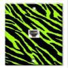 Art Plates - One Port RJ45 Ethernet decorative printed keystone style wall plate. Works with Cat5 through Cat8 cables. Female to Female Connection. - Green Zebra view 1