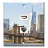 Art Plates - Decorative Printed 2 Port Data Wall Plate - RJ11 Telephone Jack Connector and RJ45 (Cat5, Cat6, Cat7) Ethernet Connector - Gold-Plated Contacts - New York III view 1