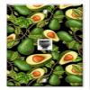 Art Plates - One Port RJ11 - Telephone decorative printed keystone style wall plate. CAT3 - RJ12 Female to Female phone jack. Works for phones, fax, ect. - Avocados view 1