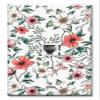 Art Plates - One Port RJ11 - Telephone decorative printed keystone style wall plate. CAT3 - RJ12 Female to Female phone jack. Works for phones, fax, ect. - Pink and White Flowers view 1