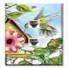 Art Plates - Two Port RJ11 - Telephone decorative printed keystone style wall plate. CAT3 - RJ12 Female to Female phone jack. Works for phones, fax, ect. - Hummingbird House view 1
