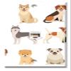 Art Plates - One Port RJ45 Ethernet decorative printed keystone style wall plate. Works with Cat5 through Cat8 cables. Female to Female Connection. - Cute Dogs view 1