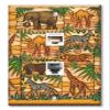 Art Plates - Decorative Printed 2 Port Data Wall Plate - RJ11 Telephone Jack Connector and RJ45 (Cat5, Cat6, Cat7) Ethernet Connector - Gold-Plated Contacts - Safari