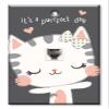 Art Plates - One Port RJ11 - Telephone decorative printed keystone style wall plate. CAT3 - RJ12 Female to Female phone jack. Works for phones, fax, ect. - Purrfect Day view 1