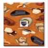 Art Plates - One Port RJ11 - Telephone decorative printed keystone style wall plate. CAT3 - RJ12 Female to Female phone jack. Works for phones, fax, ect. - Cowboy Hats view 1
