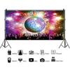 AOFOTO 20x10ft Discos Ball Backdrops for Photography Shiny Neon Lights Music Ball Club Bar Dancing DJ Theme Photoshoot Background Birthday Decorations 70s 80s Party Adults Portrait Photo Booth Props view 2