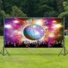 AOFOTO 20x10ft Discos Ball Backdrops for Photography Shiny Neon Lights Music Ball Club Bar Dancing DJ Theme Photoshoot Background Birthday Decorations 70s 80s Party Adults Portrait Photo Booth Props view 3