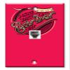 Art Plates - One Port RJ11 - Telephone decorative printed keystone style wall plate. CAT3 - RJ12 Female to Female phone jack. Works for phones, fax, ect. - Barber Shop Pink view 1