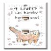 Art Plates - Two Port RJ45 Ethernet decorative printed keystone style wall plate. Works with Cat5 through Cat8 cables. Female to Female Connections. - 9 Lives view 1