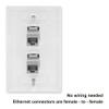 Art Plates - Two Port RJ45 Ethernet decorative printed keystone style wall plate. Works with Cat5 through Cat8 cables. Female to Female Connections. - 9 Lives view 3