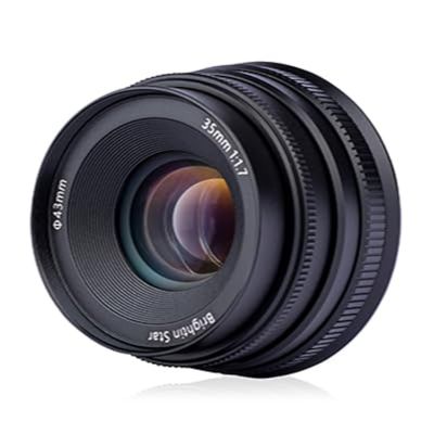 Brightin Star 35mm F1.7 Lens for Canon EOS-M Mount Mirrorless Cameras, APS-C Manual Focus Large Aperture Prime Humanistic Lens Fit for M6, M50, M5, M3, M200, M10, M100, M, M2(Black)