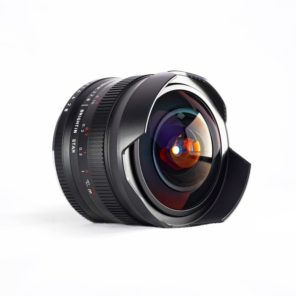 Brightin Star 7.5mm F2.8 III Ultra Wide Angle Fisheye Lens for Fujifilm Fuji XF-Mount Mirrorless Cameras, Manual Focus Prime APS-C Lens Fit for XT5, XT4, XT30, XPRO3/1, XT200, XS10, XA7, XE4, XH1
