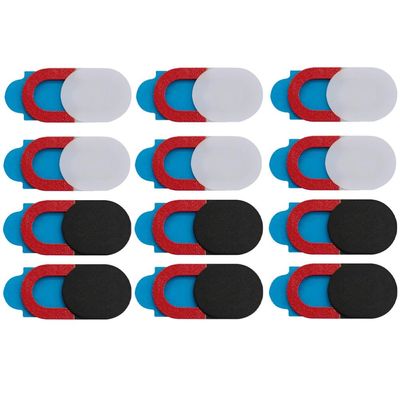 Hemobllo Laptop CameraCover Slide - 12 Pcs CameraCovers WebcamCover Slide Phone CameraCovers Computer CameraCovers Slide Camera Blocker Slide for Cell Phone, Laptop, PC, Tablet