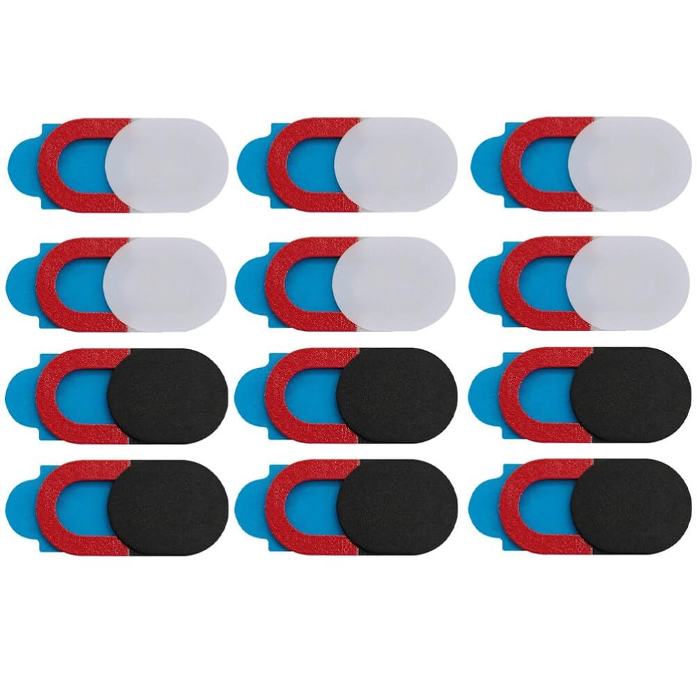 Hemobllo Laptop CameraCover Slide - 12 Pcs CameraCovers WebcamCover Slide Phone CameraCovers Computer CameraCovers Slide Camera Blocker Slide for Cell Phone, Laptop, PC, Tablet
