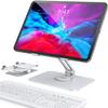 BSOON iPad Stand, Adjustable iPad Holder, Desktop Tablet Stand Compatible with iPad 2021 Pro 12.9,11,10.5,9.7,iPad Air 4 3 2,iPad mini 6 5 4 3 2,Samsung Tab,Other Tablets, Silver view 1