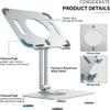BSOON iPad Stand, Adjustable iPad Holder, Desktop Tablet Stand Compatible with iPad 2021 Pro 12.9,11,10.5,9.7,iPad Air 4 3 2,iPad mini 6 5 4 3 2,Samsung Tab,Other Tablets, Silver view 4