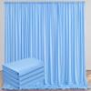 10ftx20ft Baby Blue Wrinkle-Free Backdrop Curtain for Party, Blue Polyester Photo Drapes Background Curtains Baby Shower Party Birthday Wedding Decorations view 1