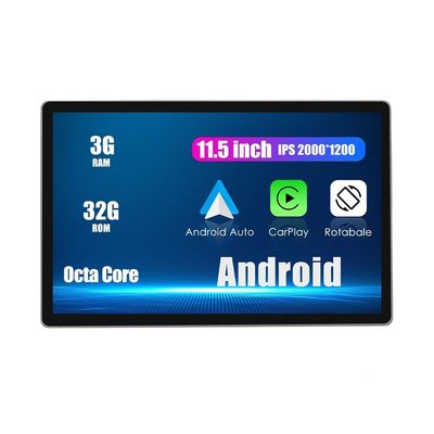 11.5" Universal CarPlay/Android Auto Autoradio FM/AM Radio Car Navigation Stereo Pad Multimedia Player GPS IPS Screen Display RDS DSP BT WiFi 2 Din Headunit Tablet Octa Core 3G+32G Rotatable