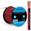 14AWG 50FT Speaker Wire, 2 Conductors Electrical Red Black Cable Hookup LED Lighting Strips Flexible Wire Extension Cord 14 Gauge Copper Clad Aluminum Copper Wire 12V/24V DC Cable view 1