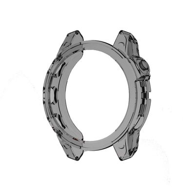 AXPTI For Garmin Fenix7 TPU Protective Case Cover For Garmin Fenix 7 7S 7X Smart Watch Clear Colorful Soft Protector Cover Shell Strap (Color : Black, Size : For Fenix 7)