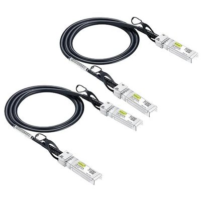 10Gtek 1.25G SFP DAC Twinax Cable - Gigabit Passive Direct Attach Copper Twinax SFP Cable for Cisco SFP-1GBASE-CU0.5M, Ubiquiti UniFi, Fortinet, Netgear, TP-Link and More, 0.5-Meter(1.6ft), 2-Pack